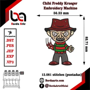 Chibi-Freddy-Krueger-Embroidery-Machine