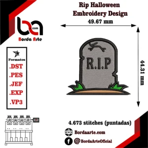 Rip-Embroidery-Design, halloween